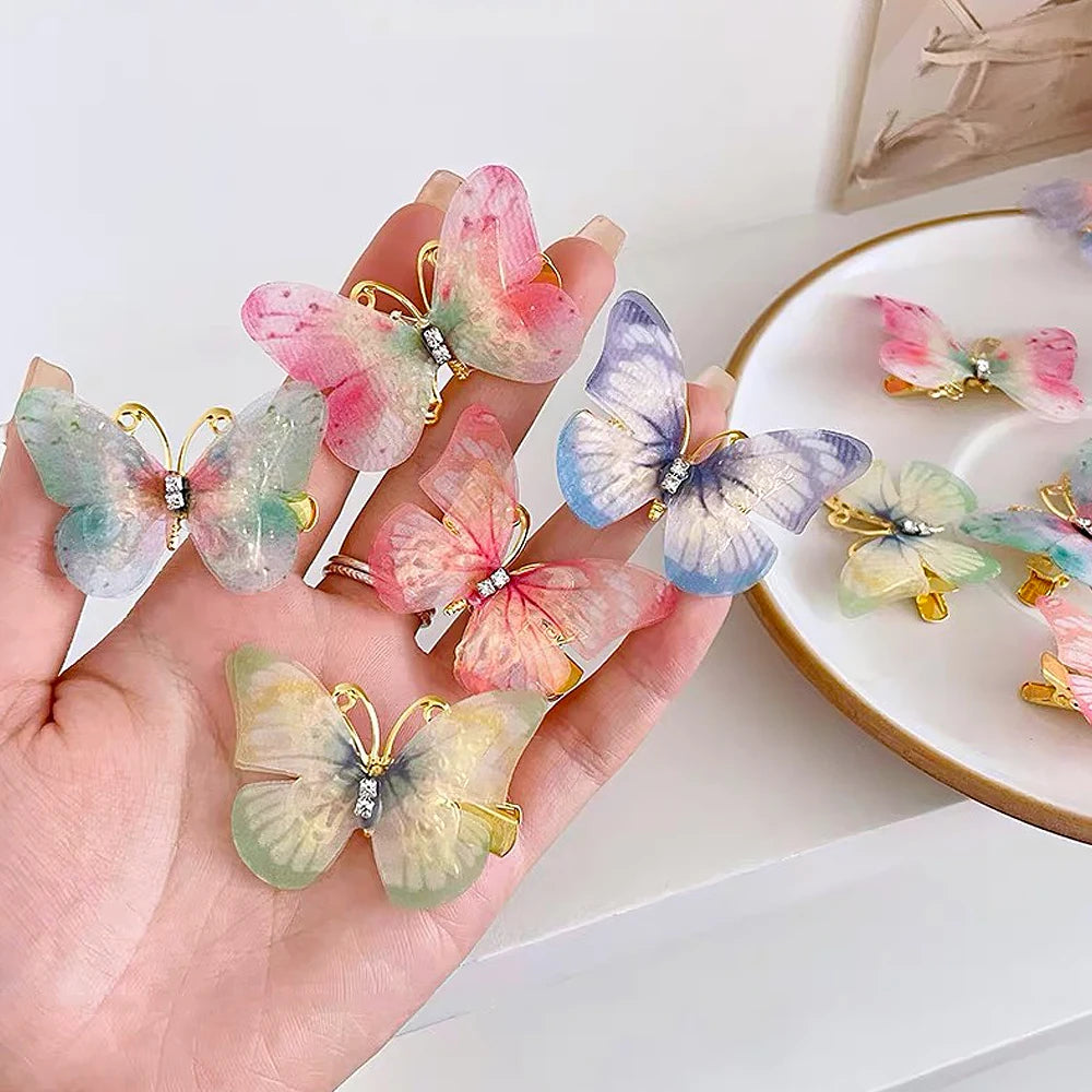 Butterfly Hair Clips Set – 6 Pcs