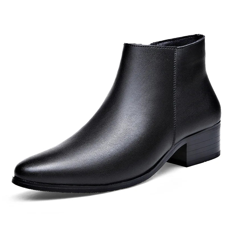 Men's Plush-Lined Leather Chelsea Boots