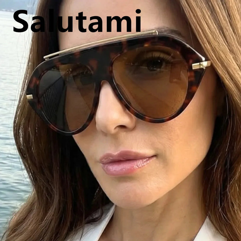 Women's Oversized Oval Gradient Sunglasses