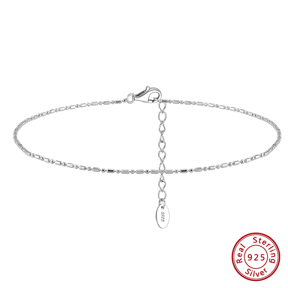 14K Gold 925 Silver Cuban Anklet