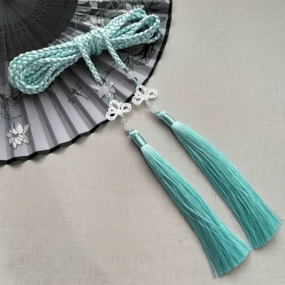 Handwoven Tassel Waist Tie Belt