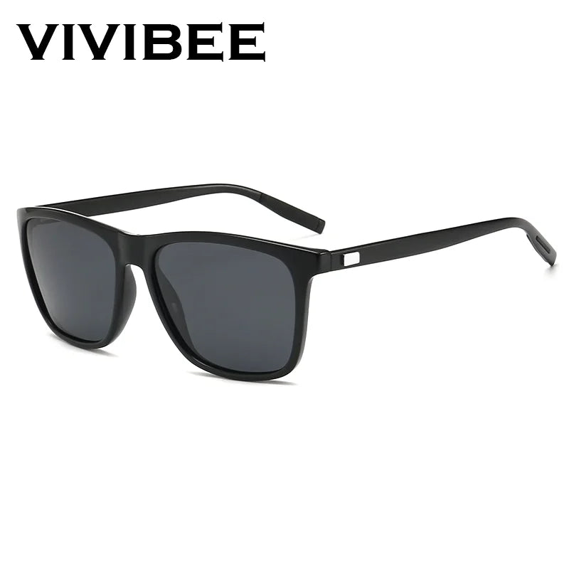 Blue Mirror Polarized Square Sunglasses