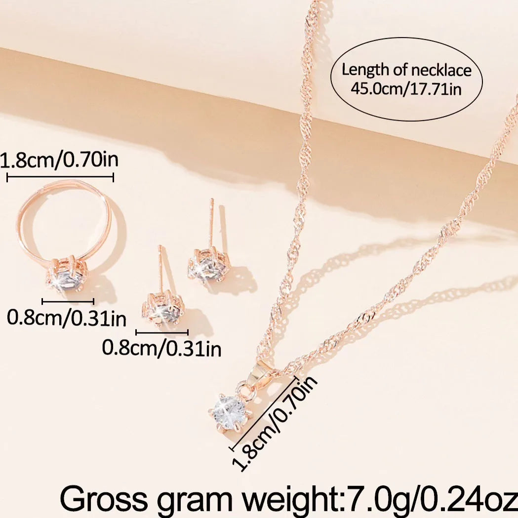 Crystal Jewelry Set – 5 Pcs