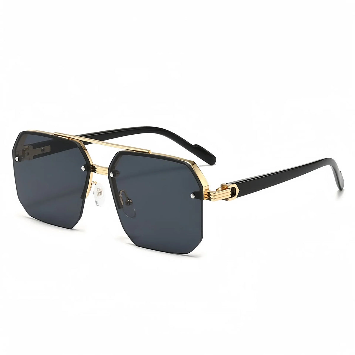 Semi-Rimless Aviator Sunglasses