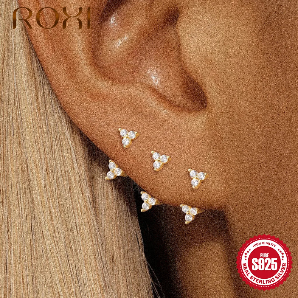 925 Silver Mini CZ Cartilage Stud (1 Pc)