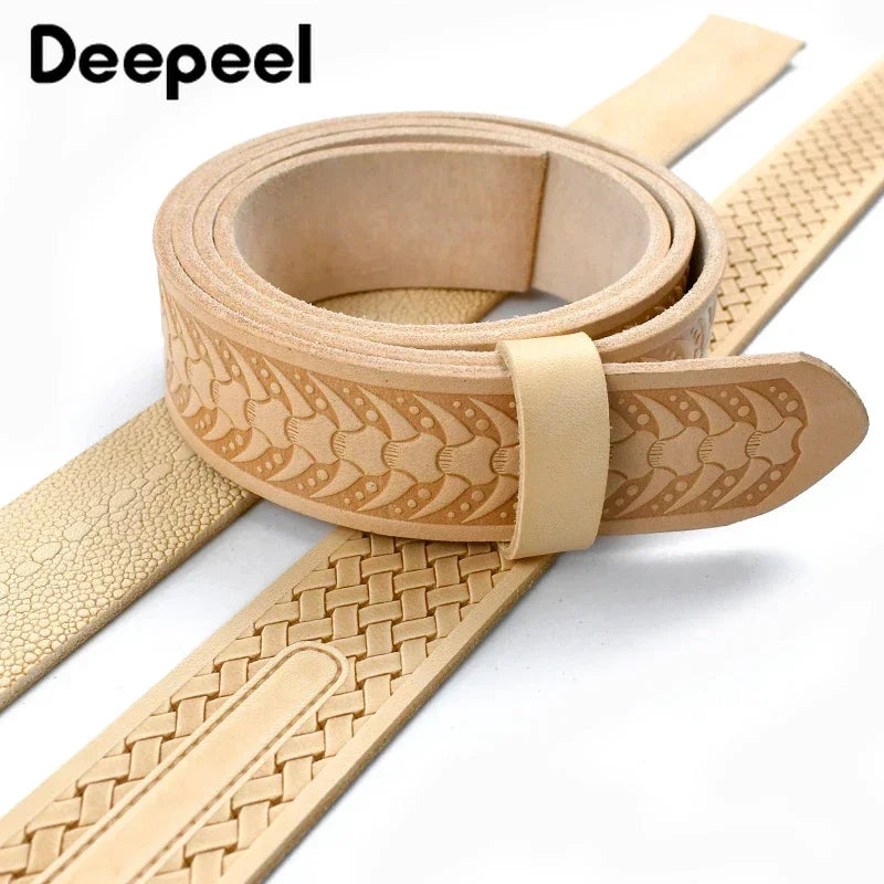 Men's Embossed Cowhide Leather Belt