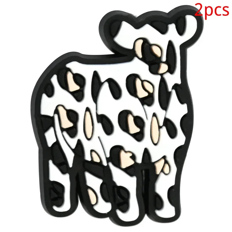 Leopard Print Shoe Buckle Charms