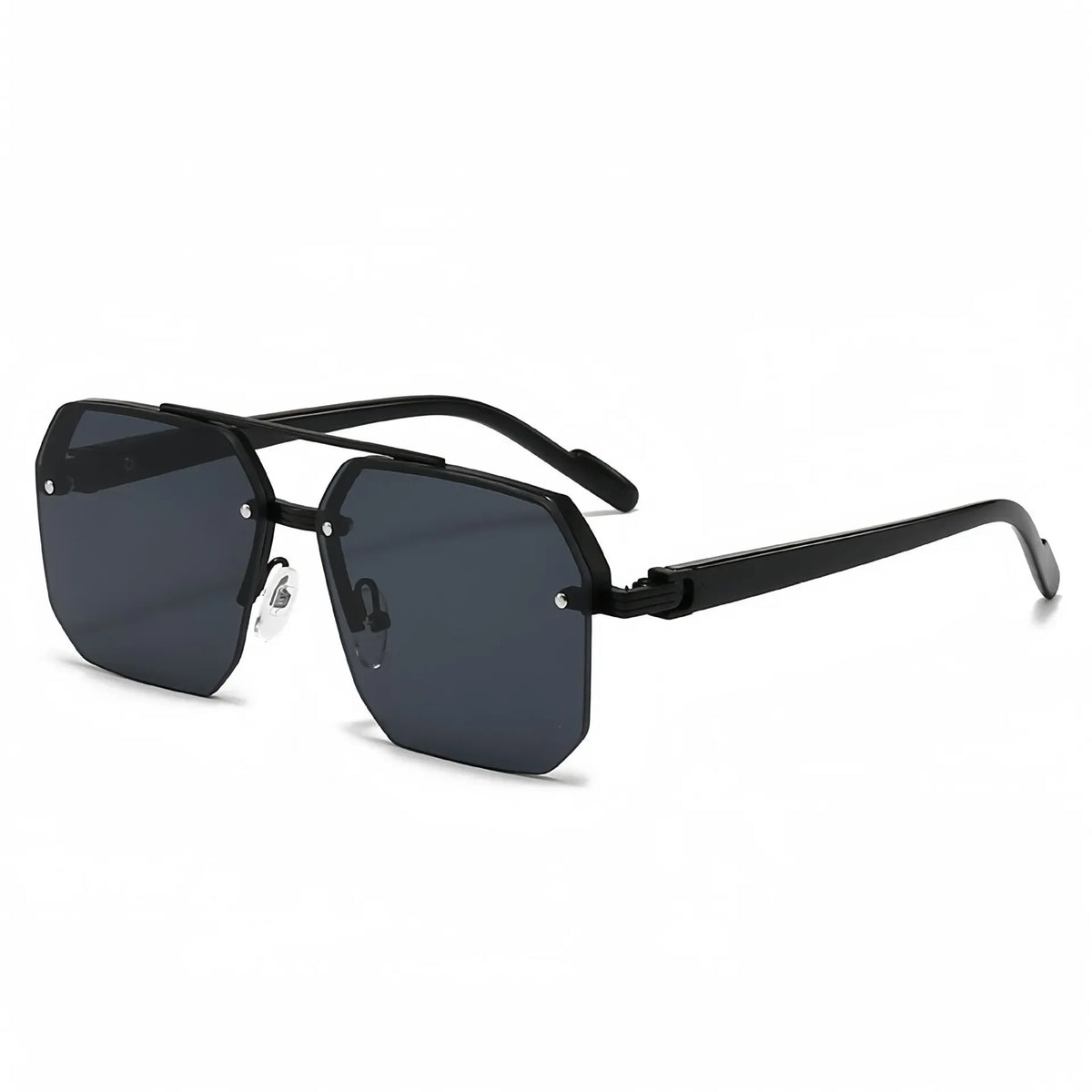 Semi-Rimless Aviator Sunglasses