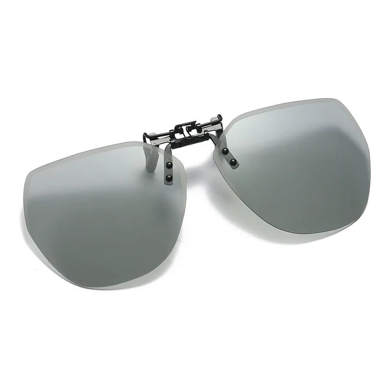 Flip-Up Polarized Clip-On Sunglasses