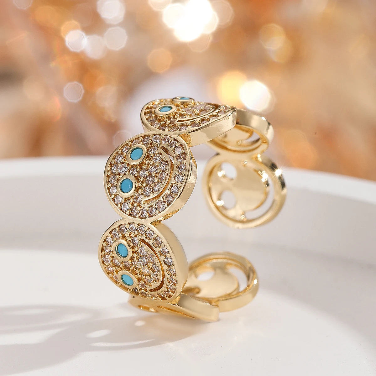 😊 Smile Zircon Cuff Bracelet