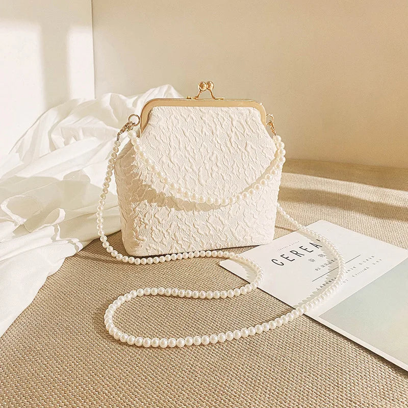 Pearl Chain Crossbody Phone Bag