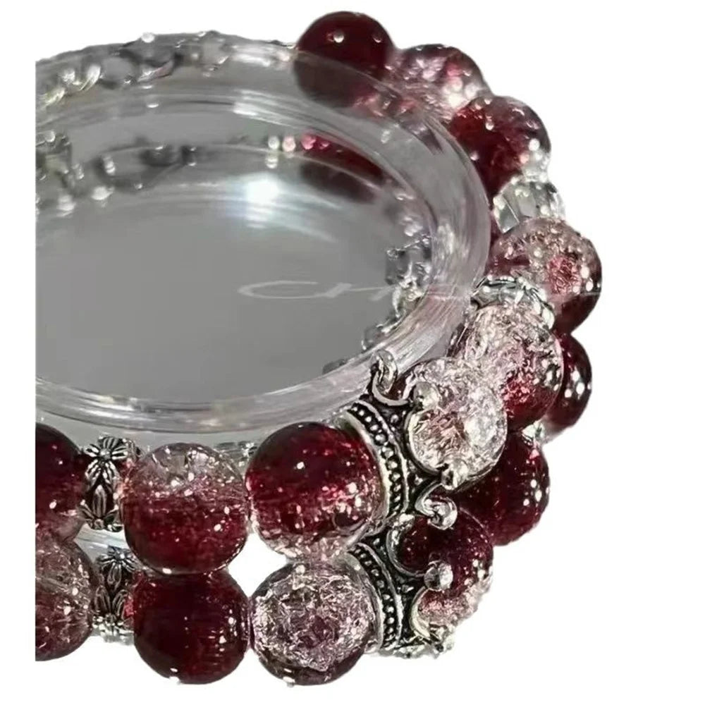 Red Crystal Wings Bead Bracelet
