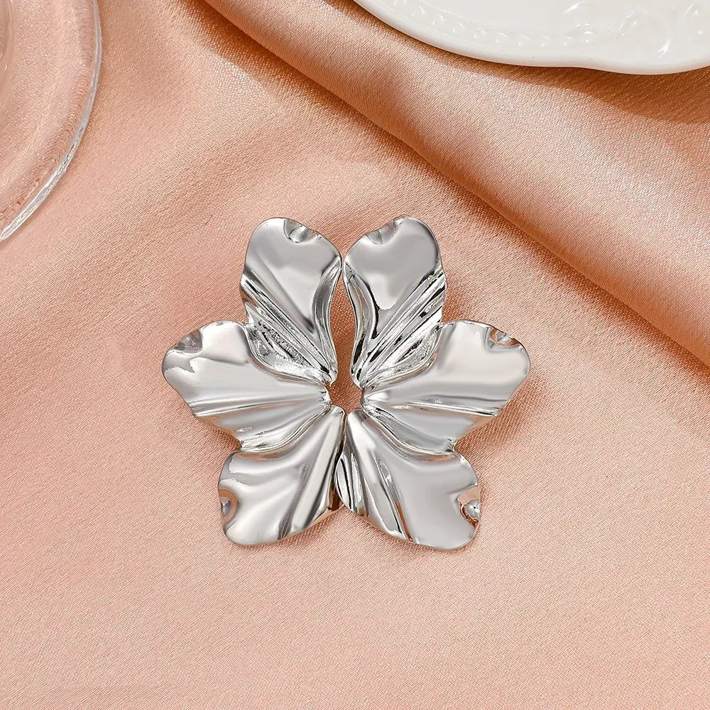 French Petal Stud Earrings