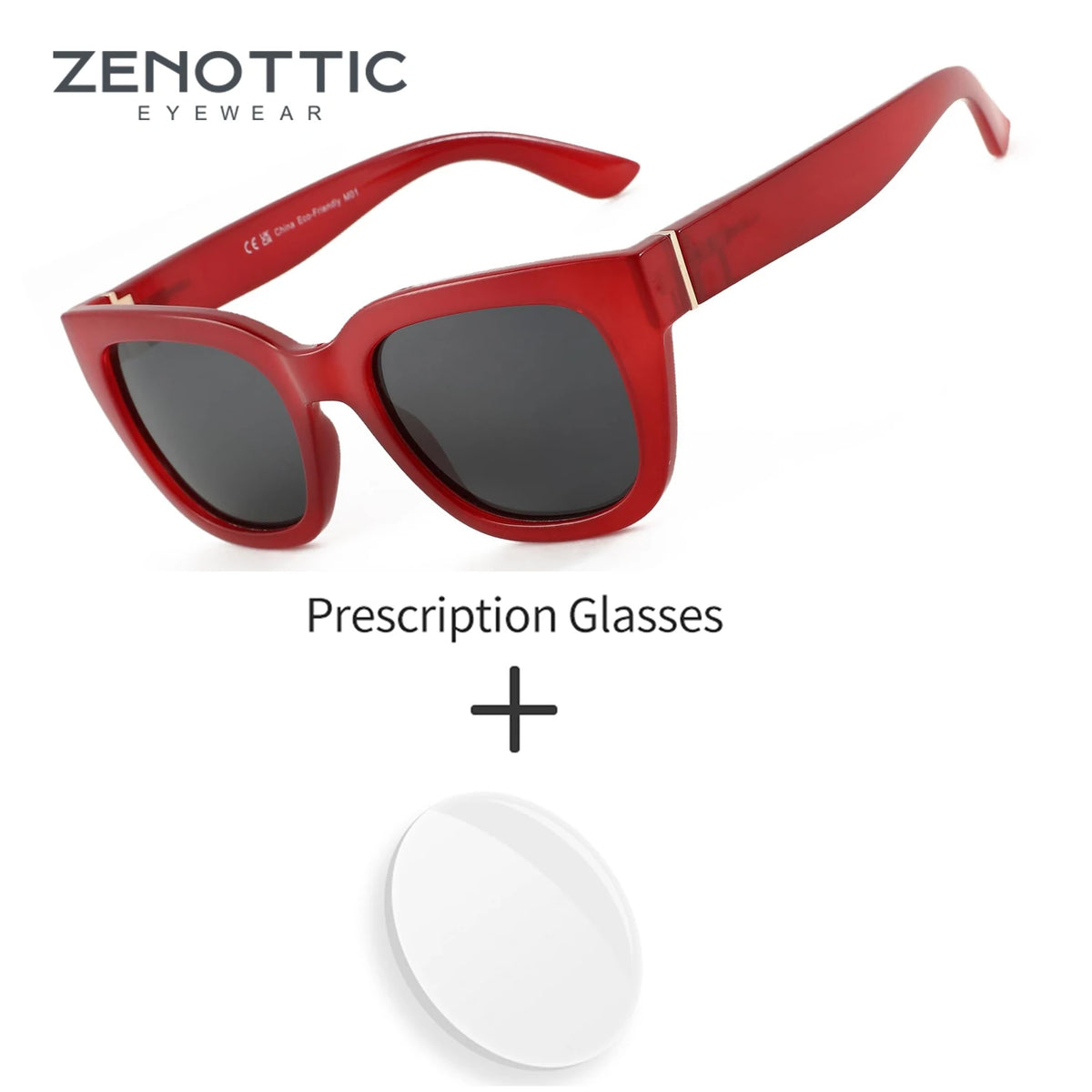 Women's Polarized Butterfly Prescription Sunglasses