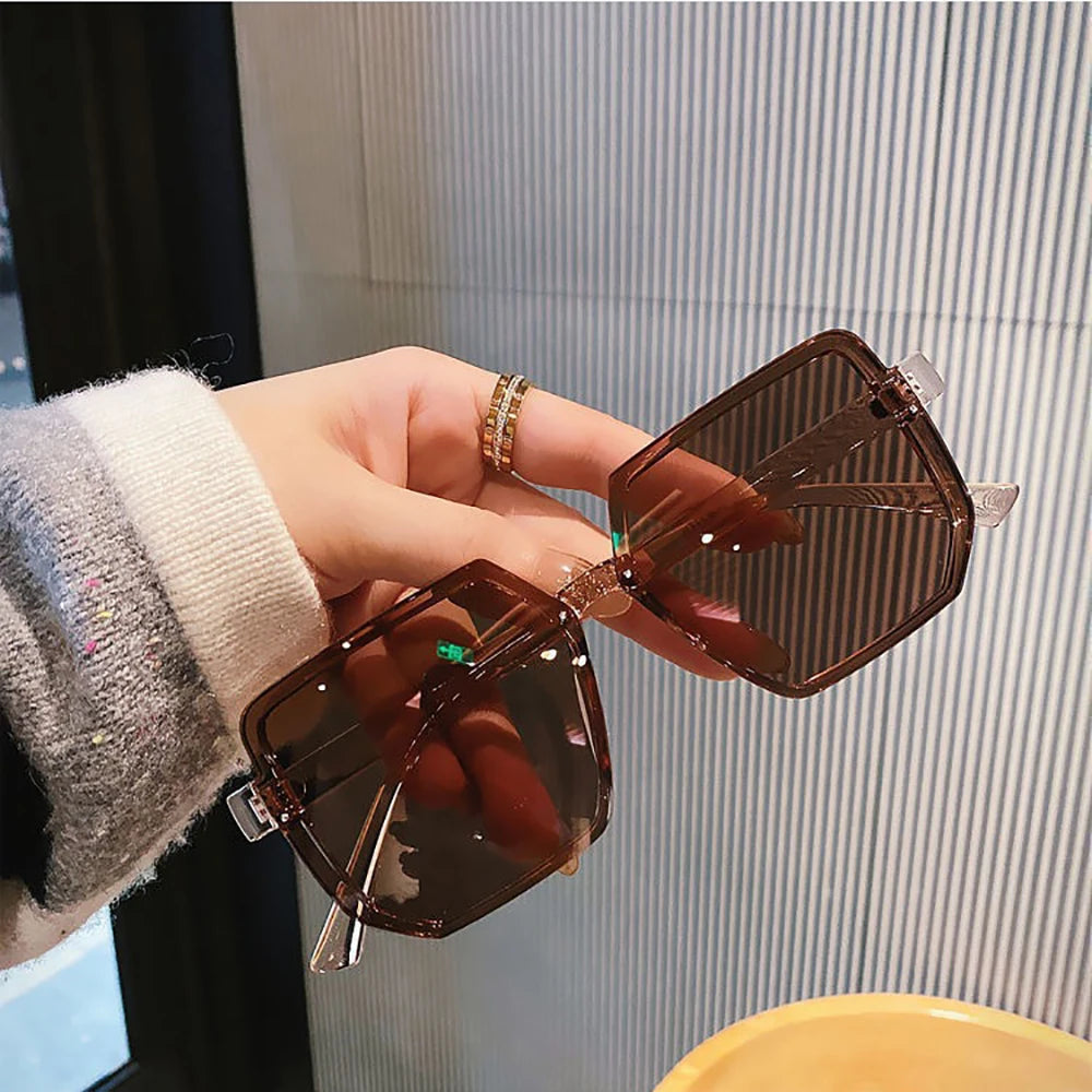 Large Square Frame Sunglasses