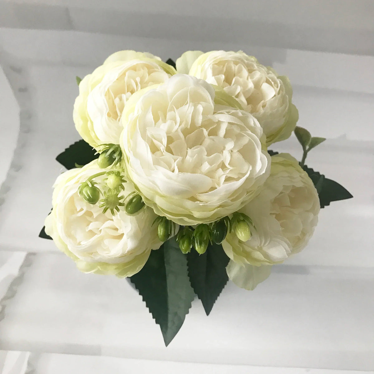 Pink Silk Peony Bouquet 30cm