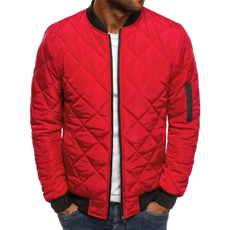 Men's Diamond Quilted Padded Jacket