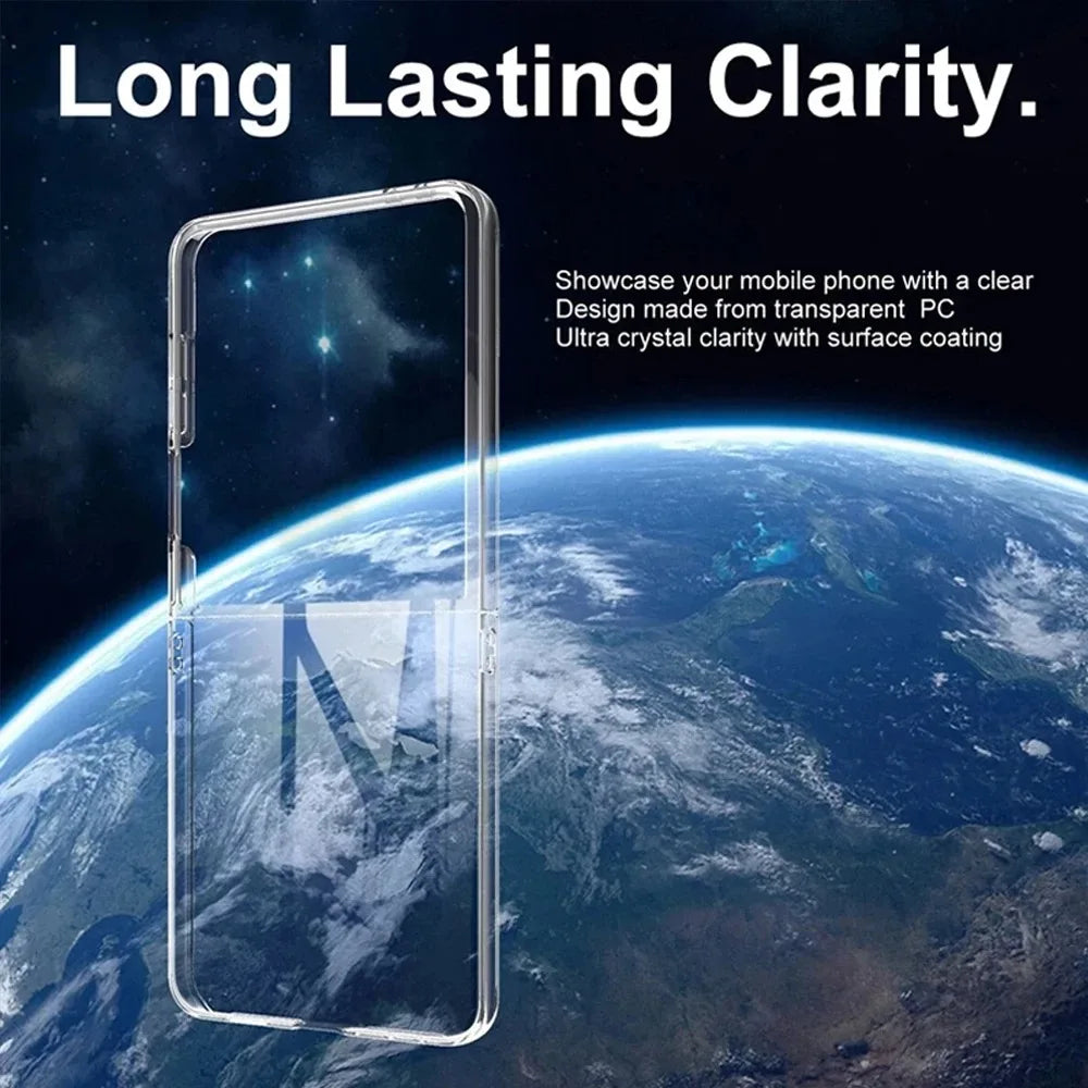 📱 Slim Transparent Z Flip Magnetic Case