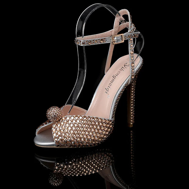 Women's Pearl Diamond Wedding Heels