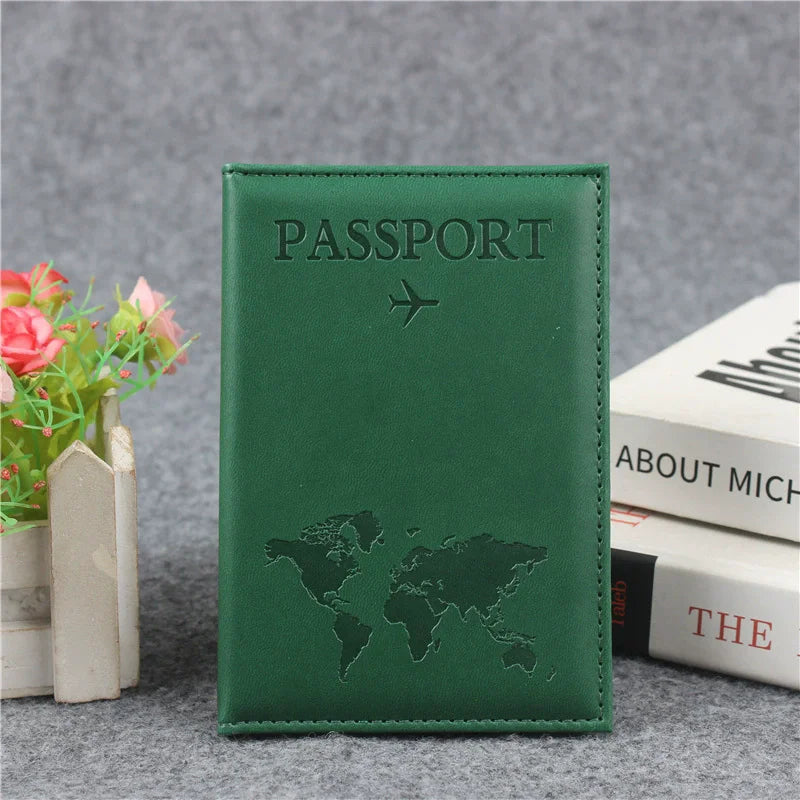World Map Passport Cover