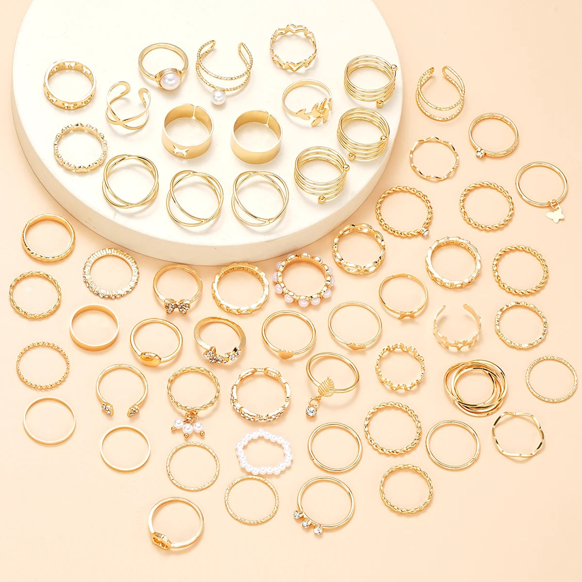 Vintage Rings Set – 58 Pcs