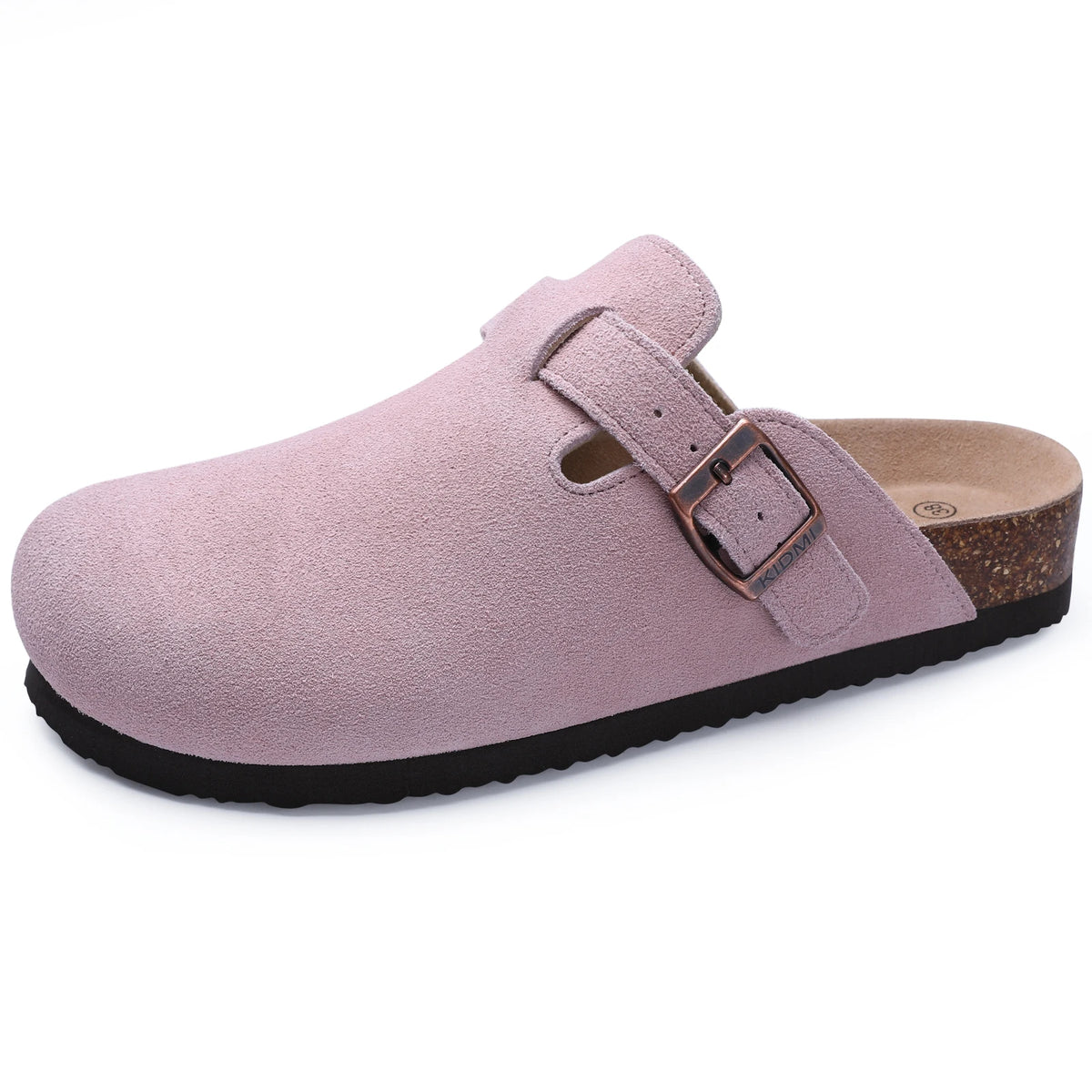 Women's Suede Buckle Clogs