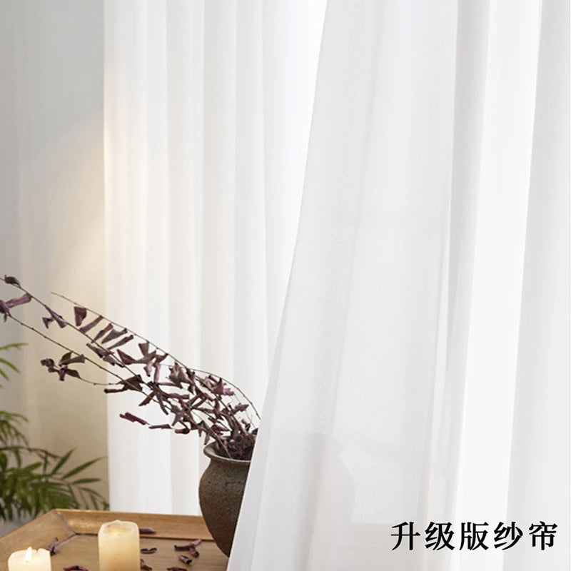 White Sheer Voile Curtains