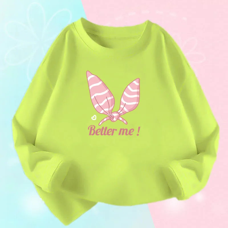 Kids Bow Print Long Sleeve T-Shirt