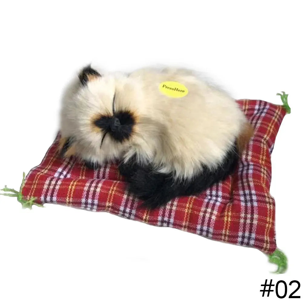 Sleeping Cat & Dog Plush with Sound