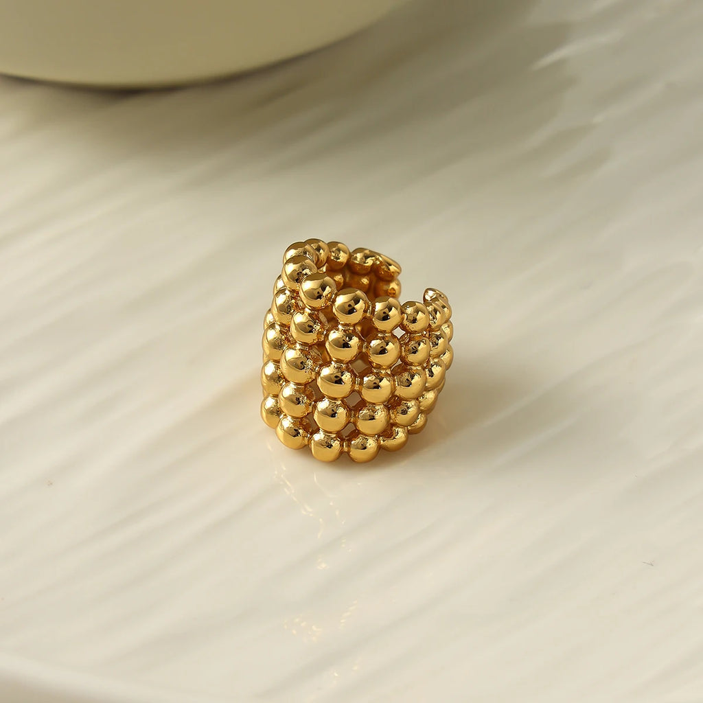 18K Gold Plated Geometric Clip-On Earrings