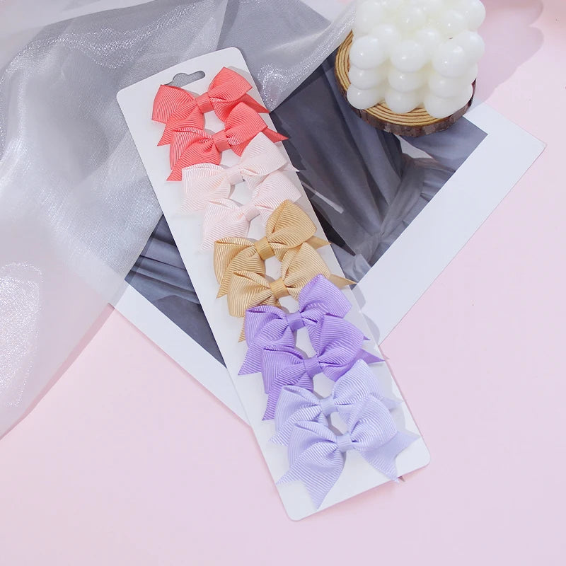 Girls Hair Bow Clips – 10 Pcs