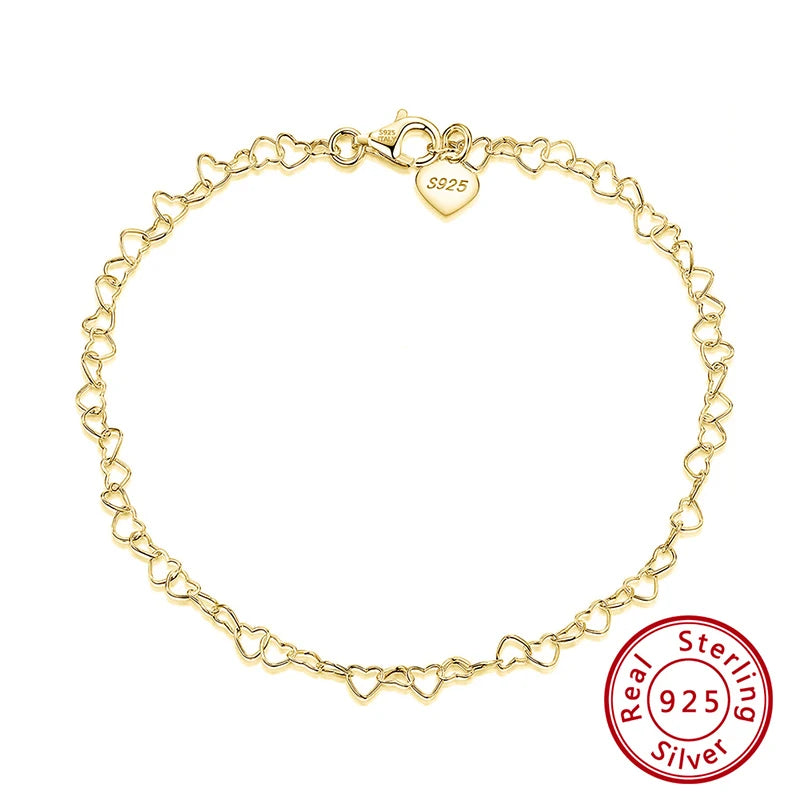 14K Gold 925 Silver Cuban Anklet