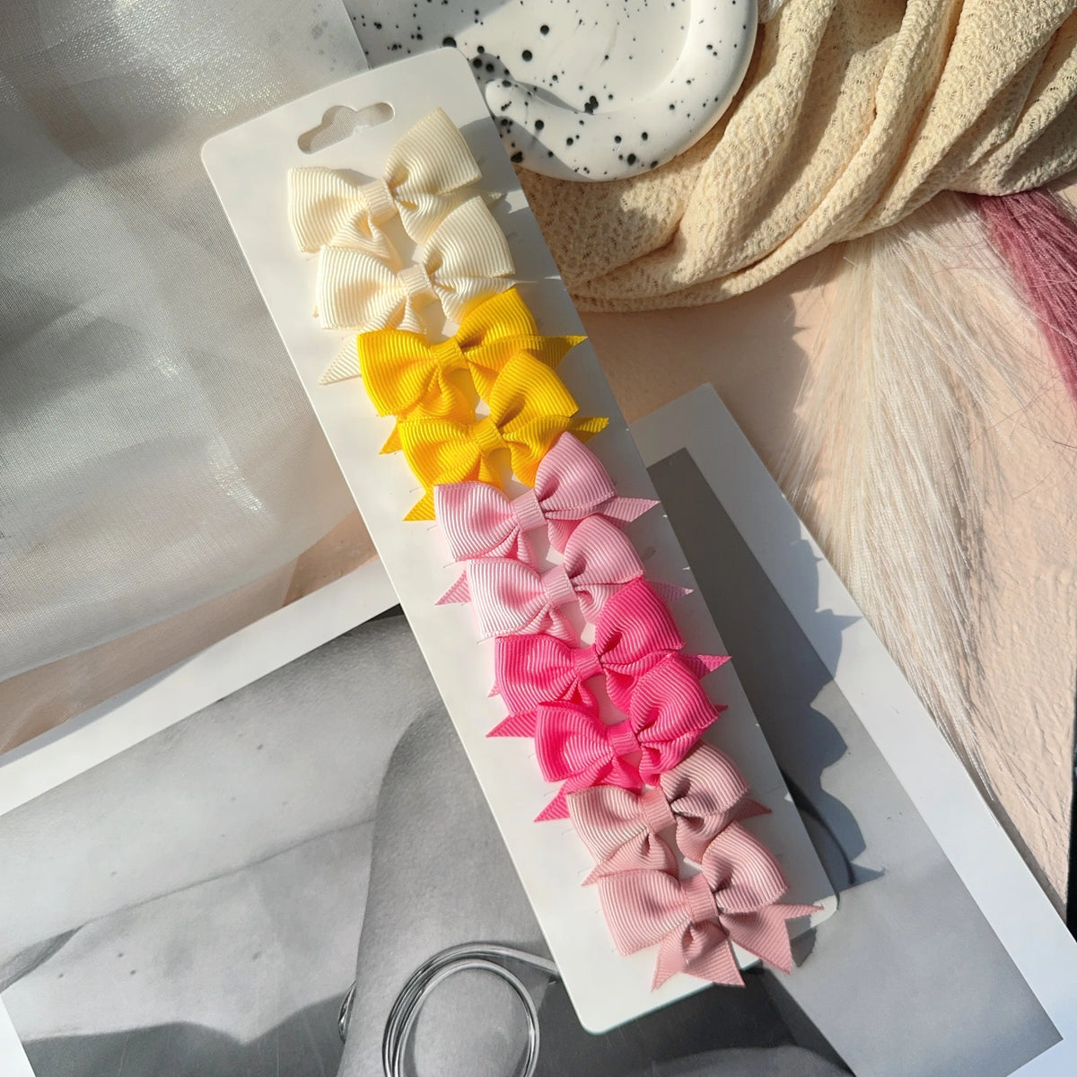 Girls Hair Bow Clips – 10 Pcs