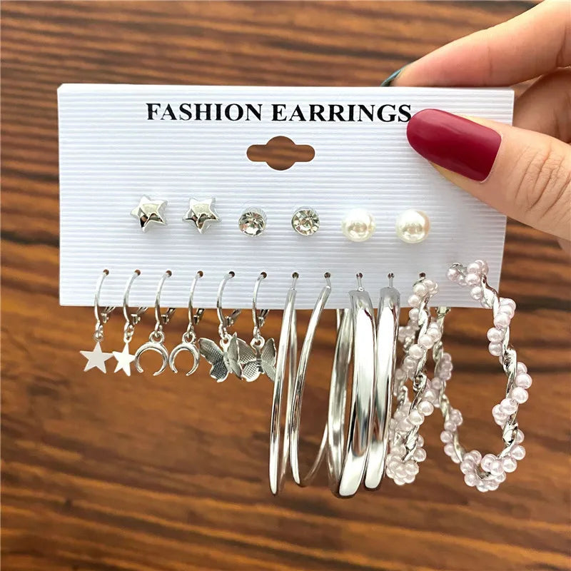 Earrings Set Butterfly Acrylic