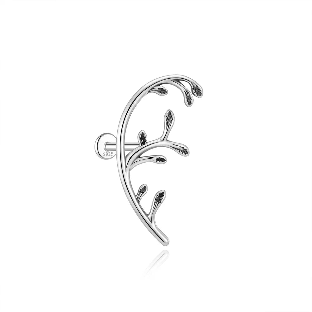 925 Silver Morning Glory Flat Back Stud