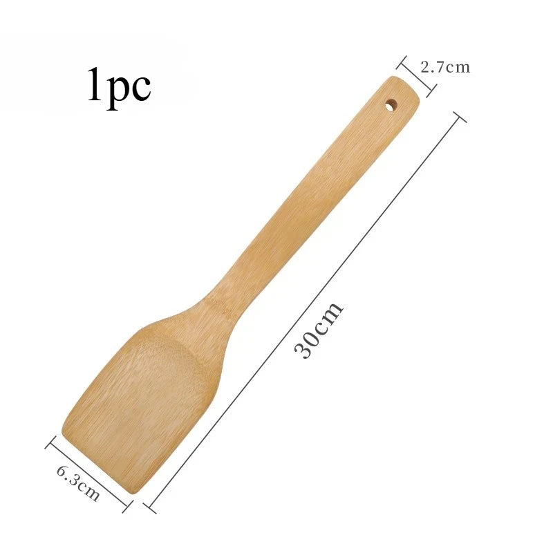 Bamboo Spatula Set – 3 Pcs