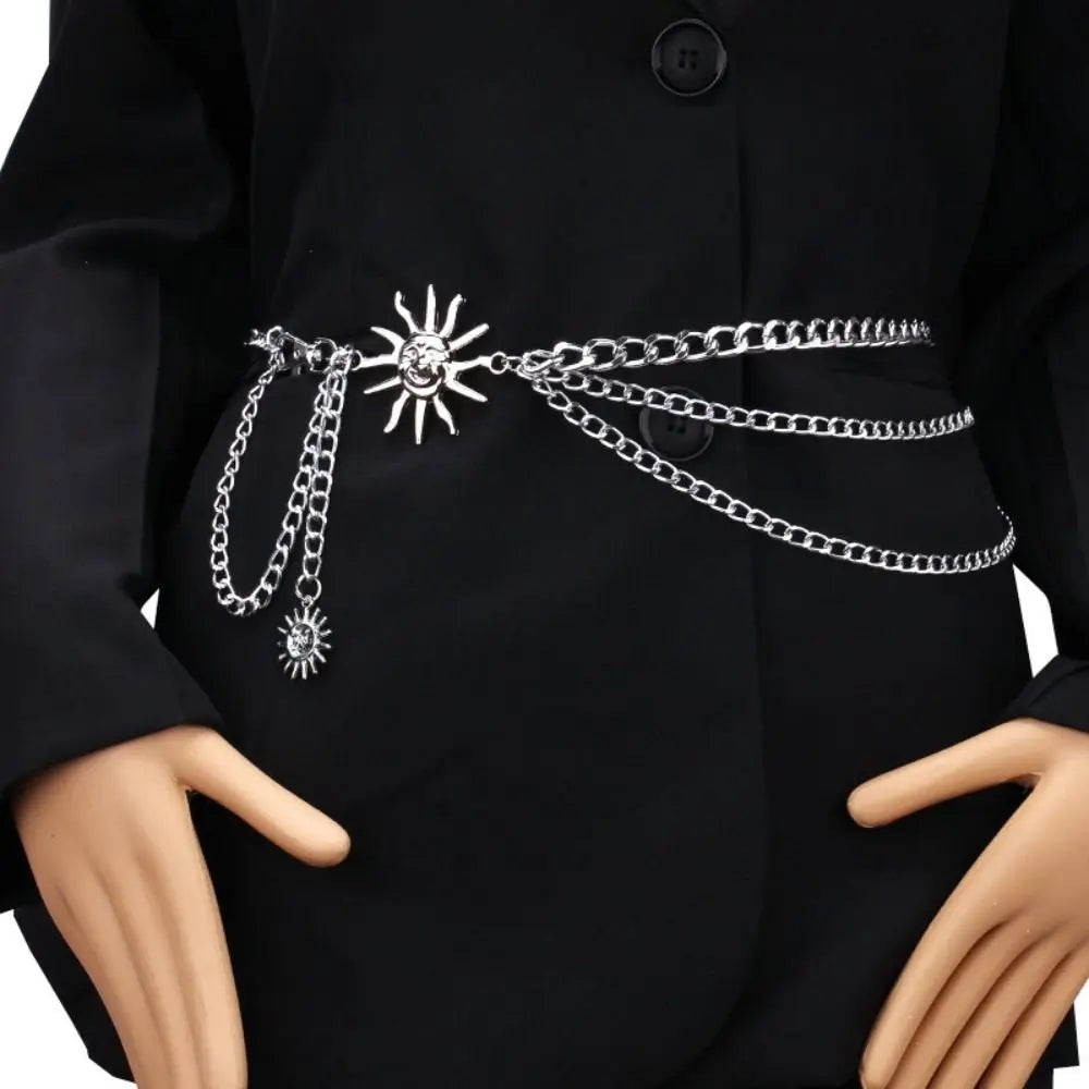 Vintage Sun Metal Waist Chain Belt