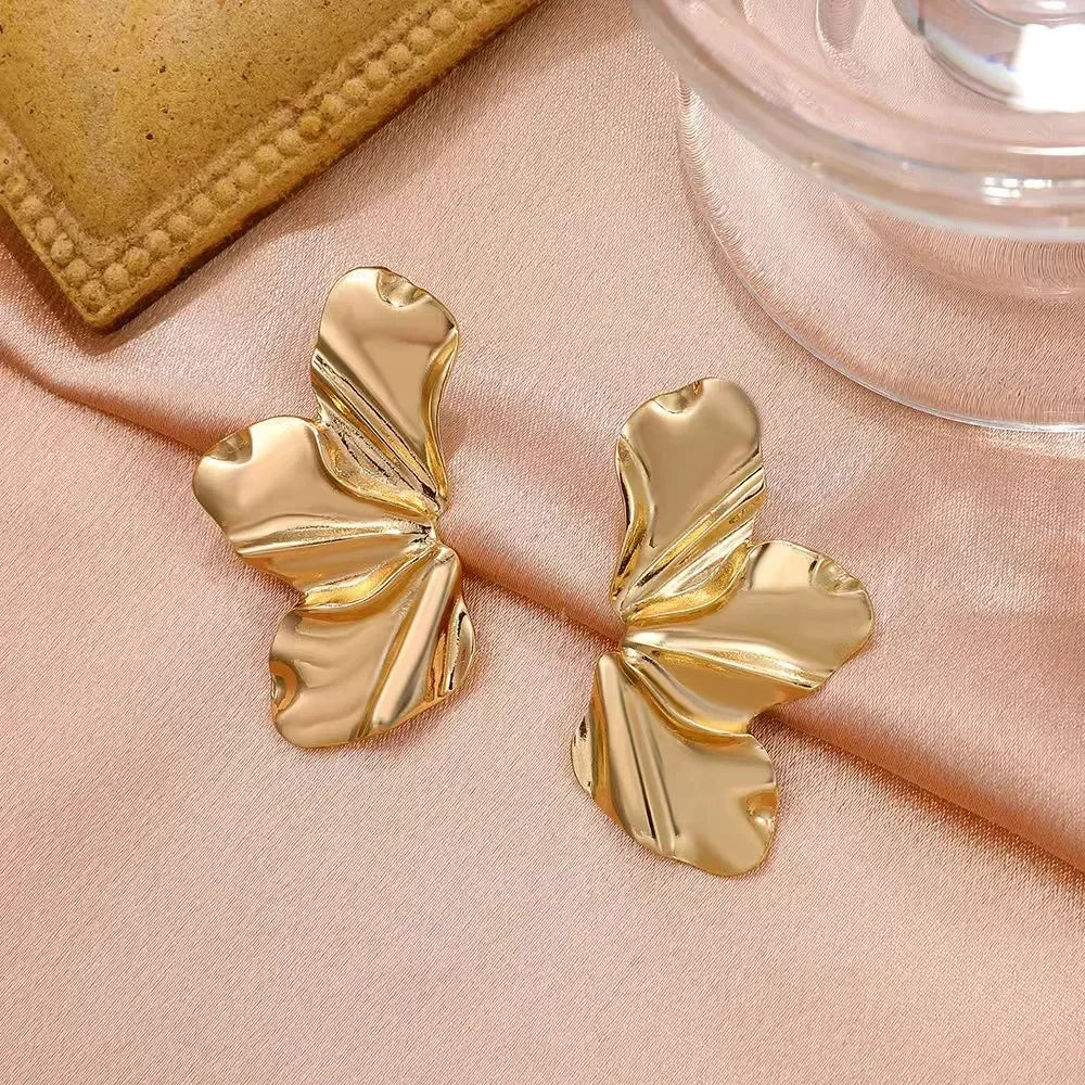 French Petal Stud Earrings
