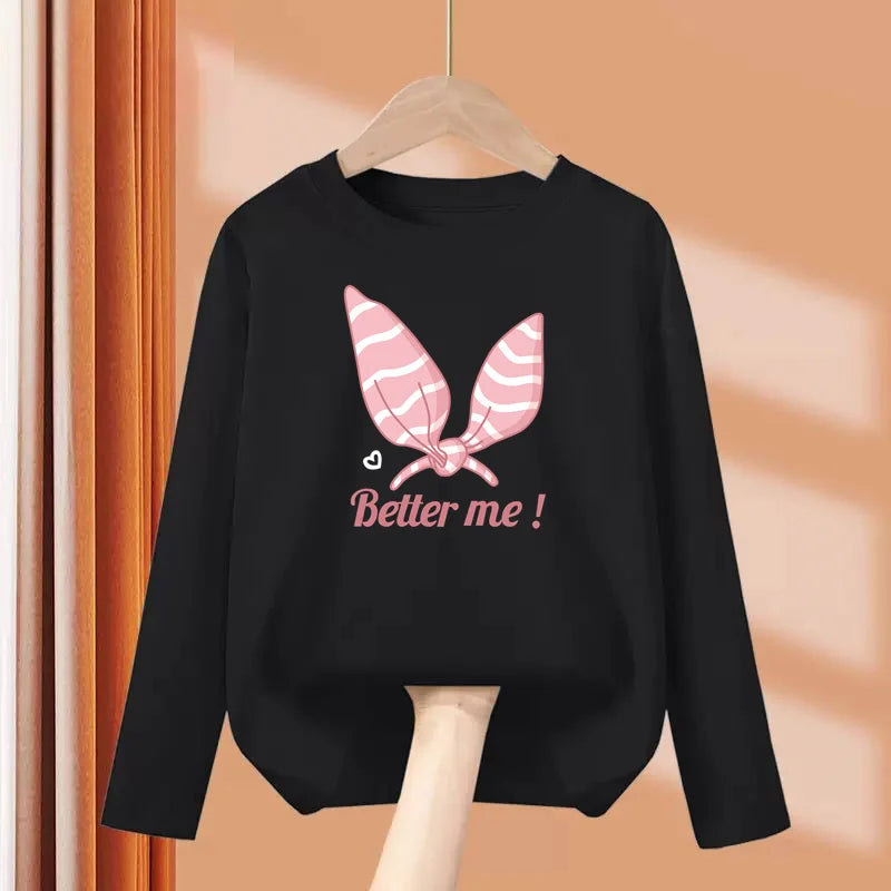 Girls Bow Long Sleeve T-Shirt