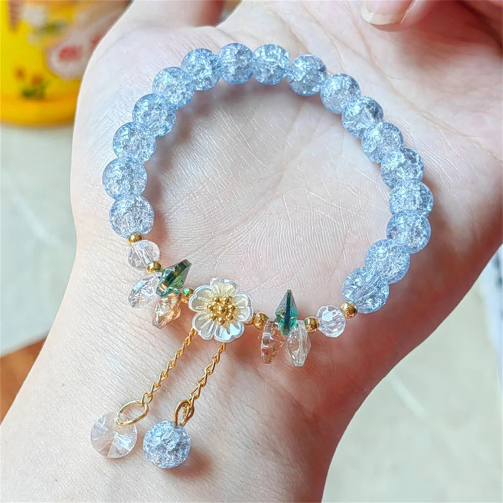 Daisy Crystal Bead Bracelet