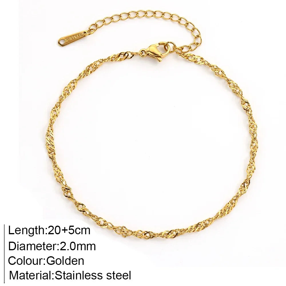 ✨ Stainless Steel Beach Anklet Jewelry