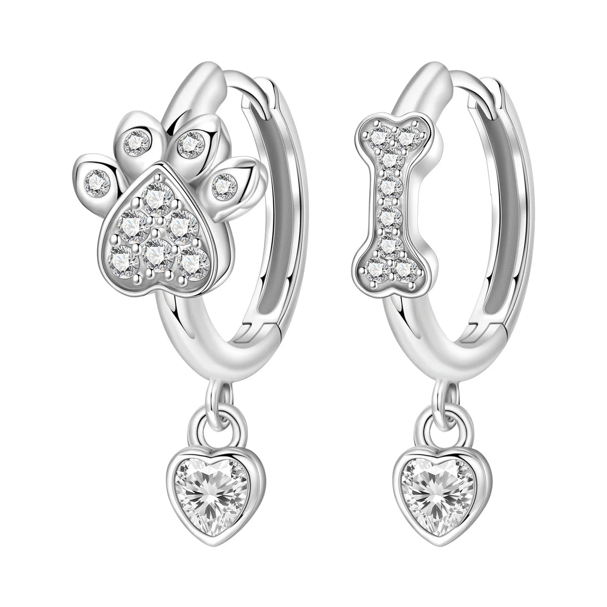 925 Silver Purple Hydrangea Earrings