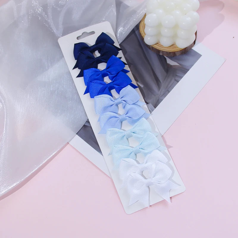 Girls Hair Bow Clips – 10 Pcs