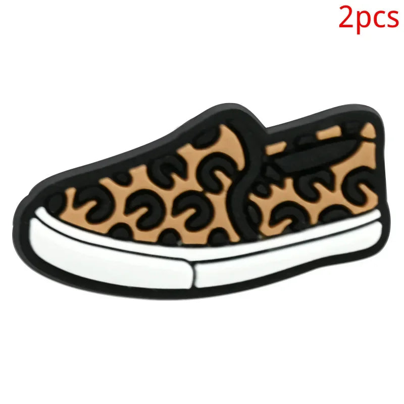 Leopard Print Shoe Buckle Charms