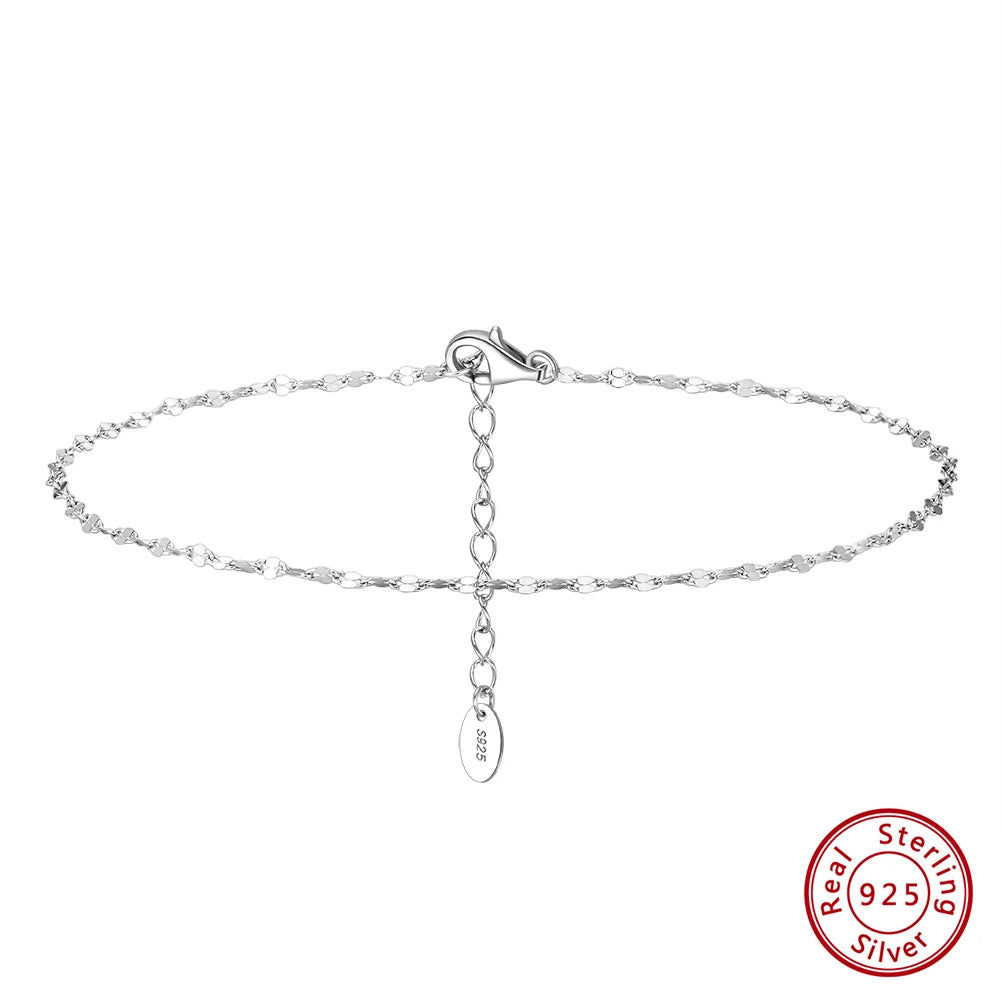 14K Gold 925 Silver Cuban Anklet