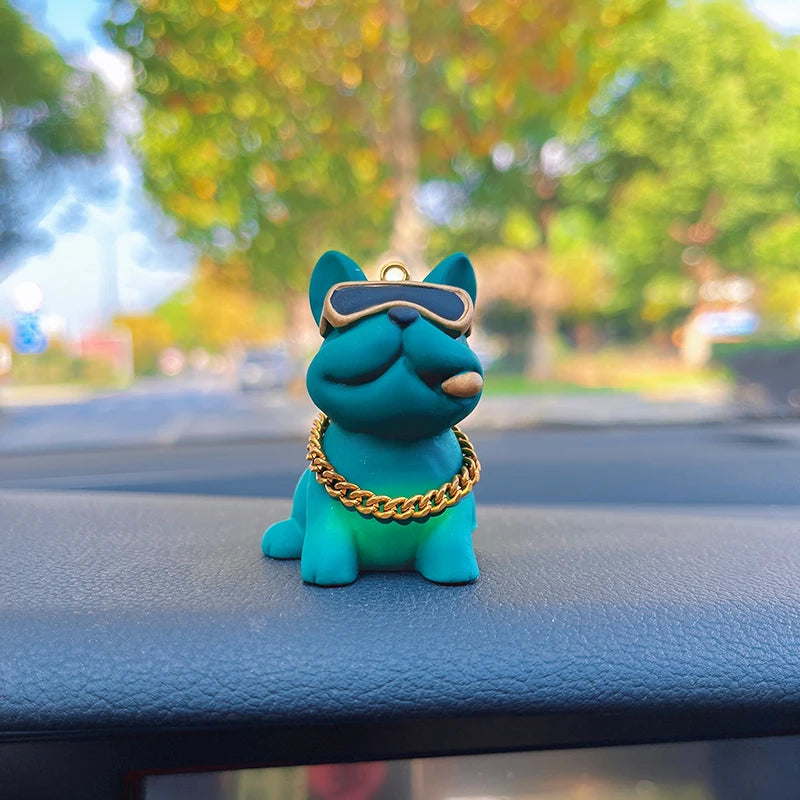 🐶 Bulldog Car Dashboard Ornament