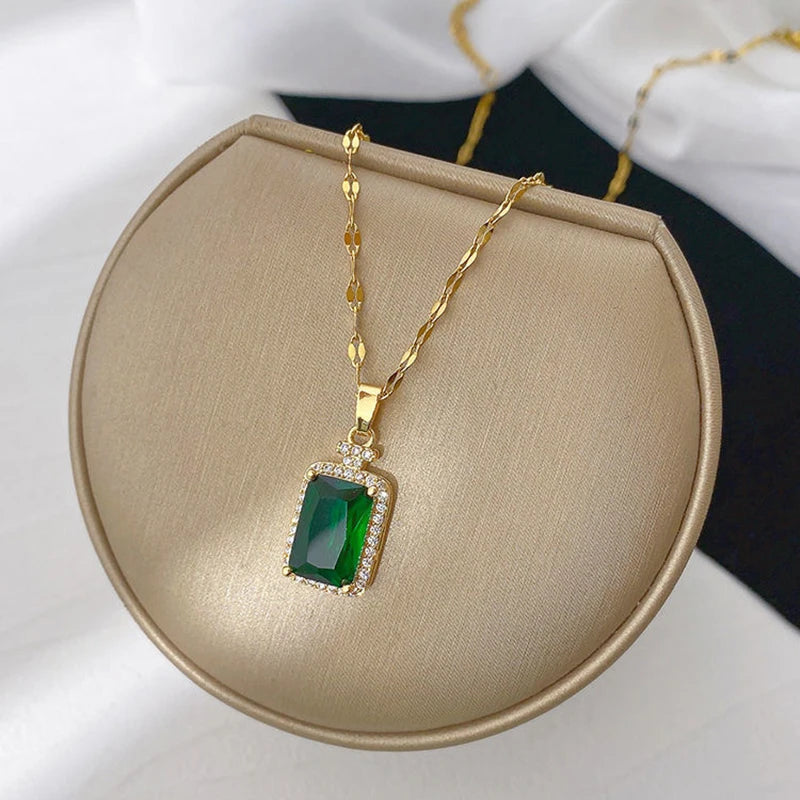 ✨ Light Luxury Zircon Crystal Necklace
