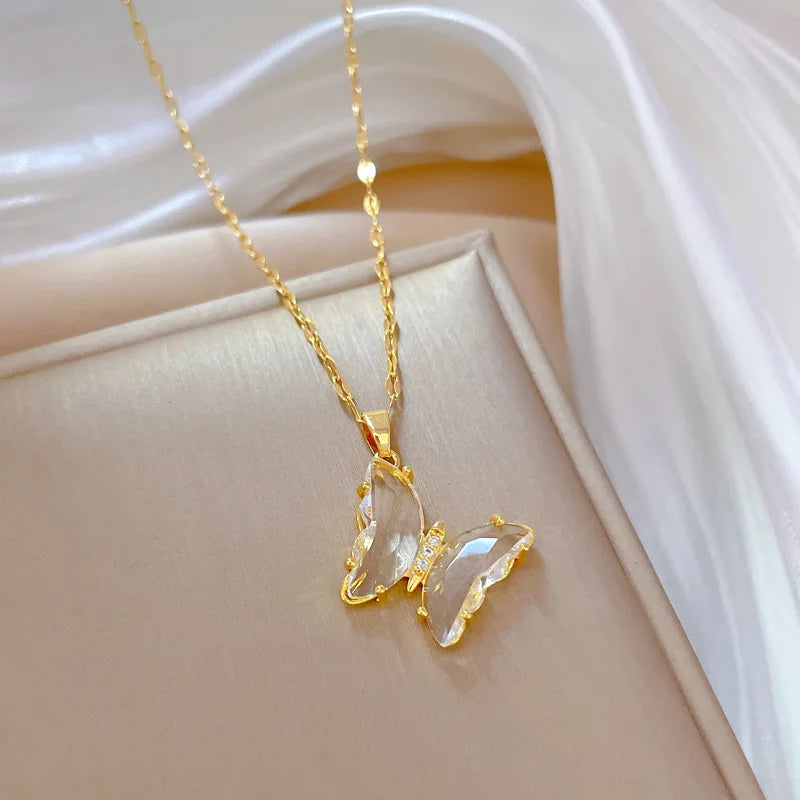 🦋 Butterfly Crystal Jewelry Set