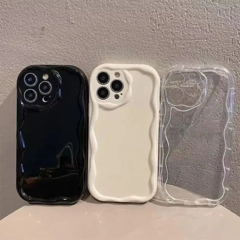 〰️ Wave Frame Transparent Case