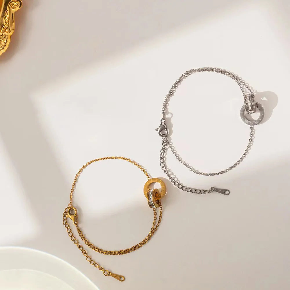 🔢 Roman Numeral Zircon Bracelet